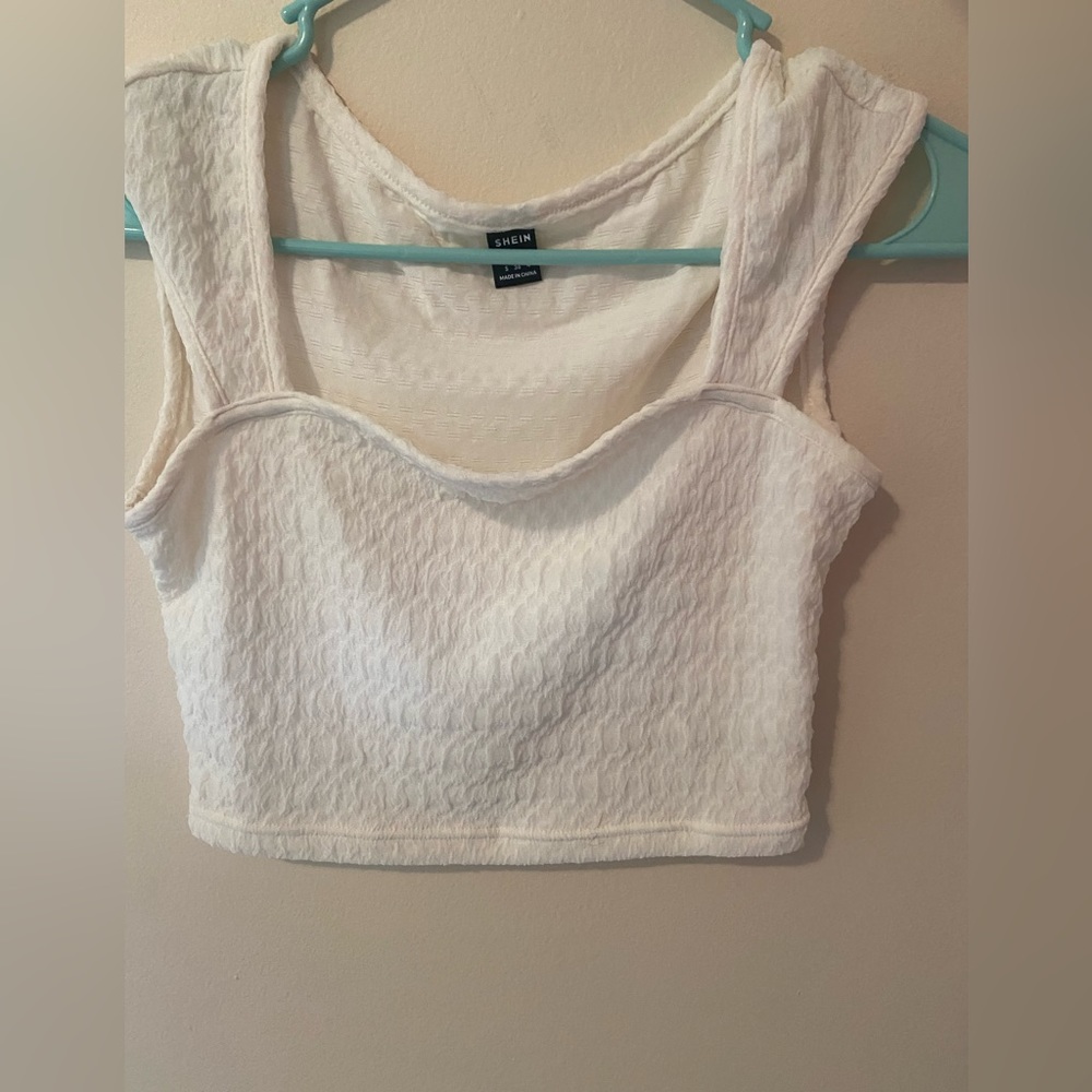 Crème shein tank top cropped